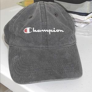 A grey champion hat